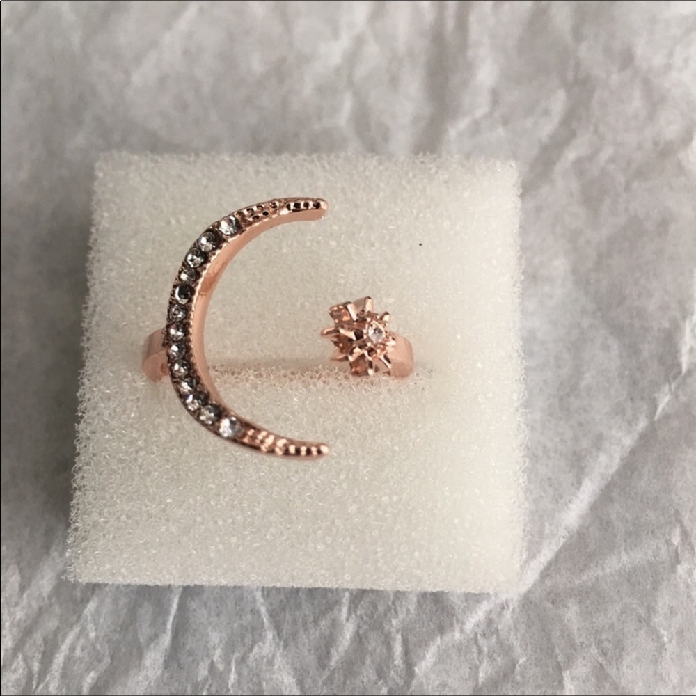 MOON 🌙 FASHION ROSE GOLD RING - Picture 4 of 7